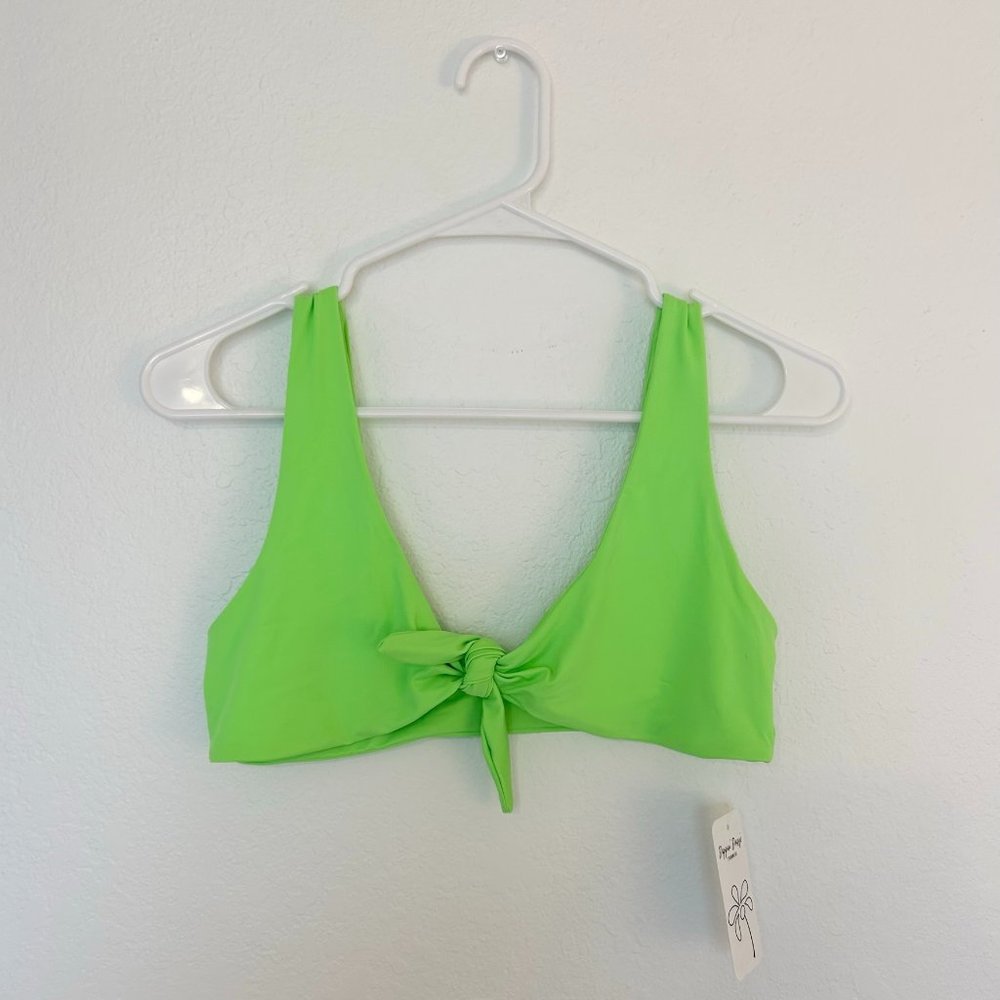 Dippin' Daisy's Lime Green Knot Muse Bikini Top (S)